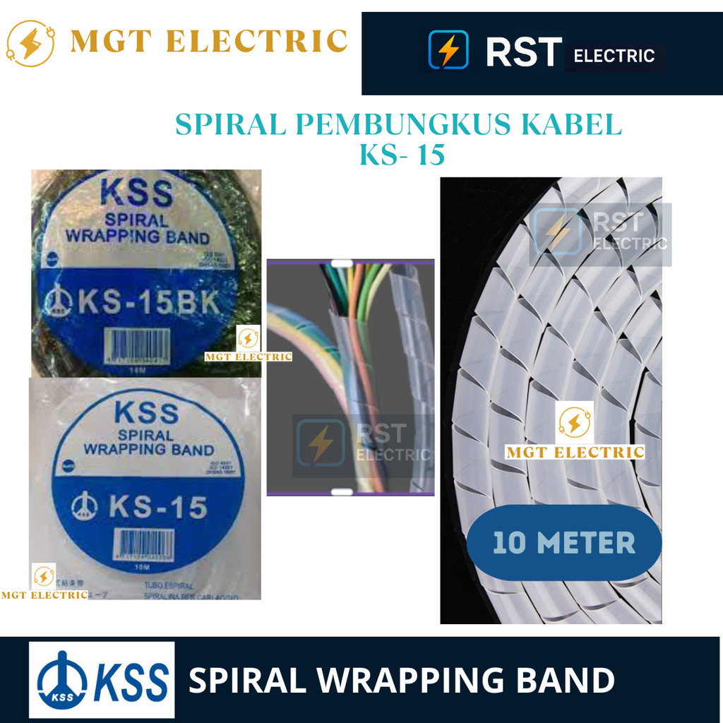 Spiral Pembungkus Kabel / Kabel Spiral KSS KS-15 Spiral Cable KSS KS15 / Plastik bungkus kabel KS15