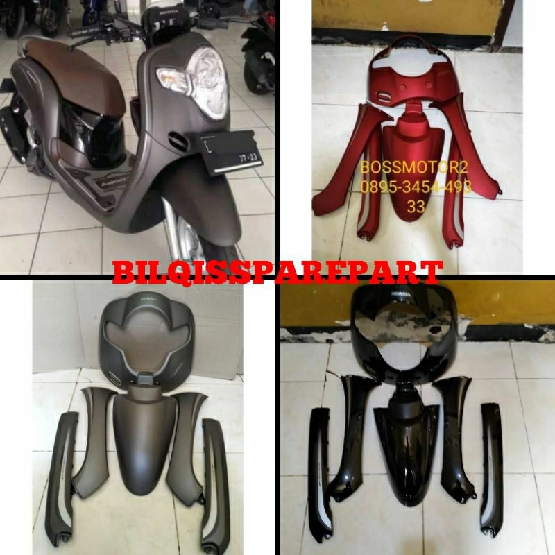 body depan scoopy 2019 cover paketan body depan scoopy tahun 2018 2019 2020 warna merah hitam abu ab