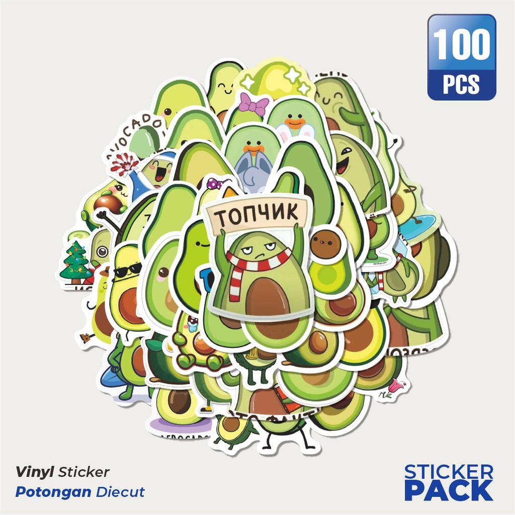 

Terbaru! 50 pcs Stiker Buah Alpukat V4 Dekorasi Lucu Kreatif untuk Notebook, Skateboard, HP