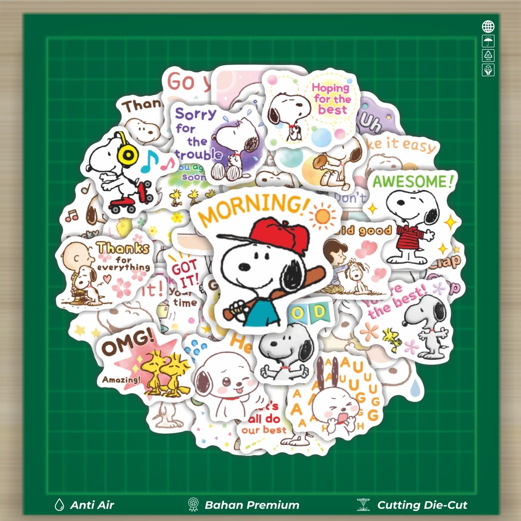 

HOT 50 PCS STIKER Stiker Kartun Snoopy V27 Stiker Fashion Cars Decal Dingin Kartu Album Custom Vinyl Anti Air- Sticker Aesthetic Buku Journal Koper Casing HP Tablet Laptop Helm Motor Botol Minum