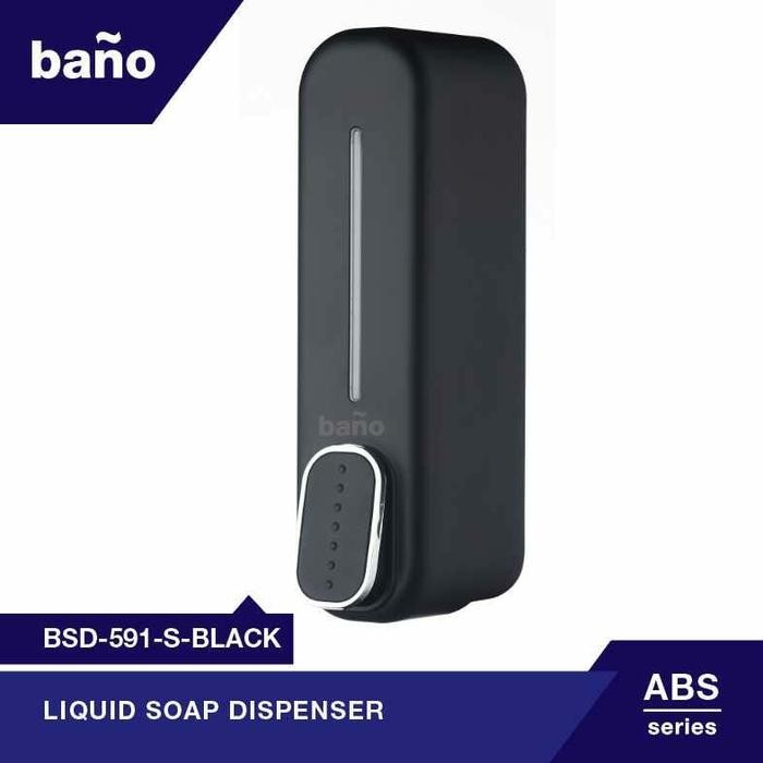 

Tempat /Dispenser Sabun Refill Single Gantung Hitam Bano BSD591S