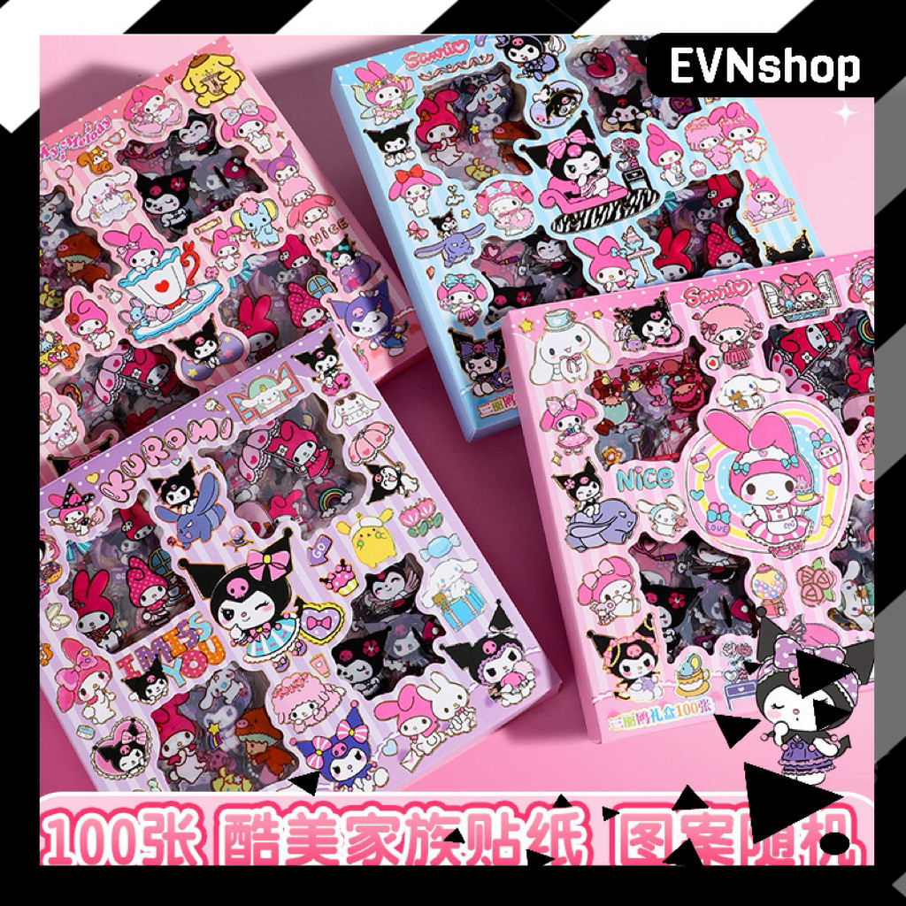 

STIKER SET BOX Karakter Kuromi My Melody Sanrio | Set Stiker Cute Lucu Kawaii untuk Dekorasi HP, Laptop, Buku