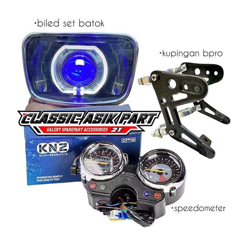 Lampu depan Biled rx king set speedometer bulat rx king new