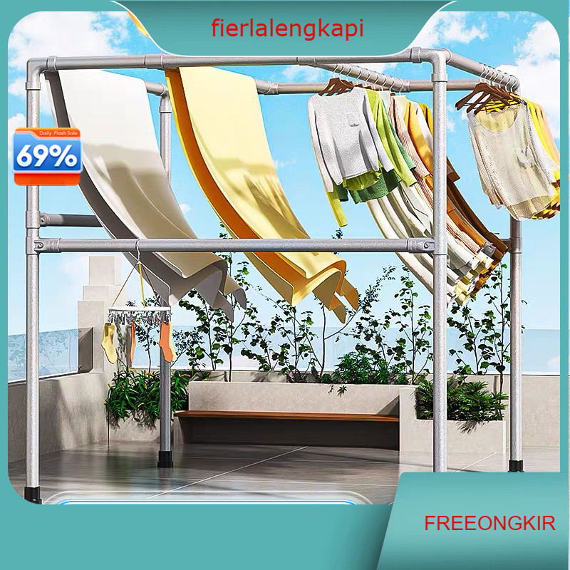 Jemuran Baju Stainless Gantungan Baju Stainless Gantungan Baju Berdiri Stainless Kuat Besar