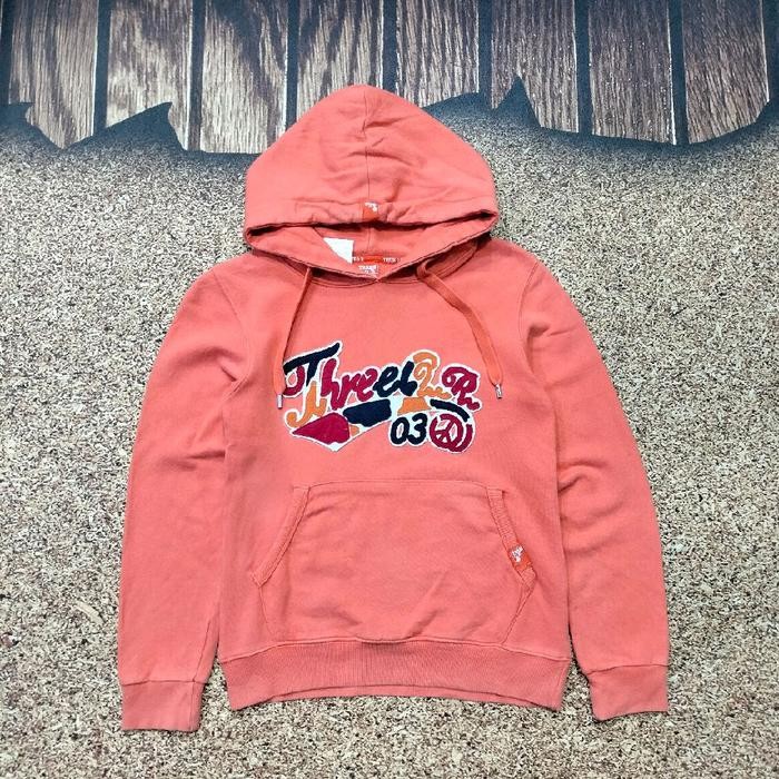 pullover hoodie THREE QR jemper pria  logo bordir murah bagus size S fit M