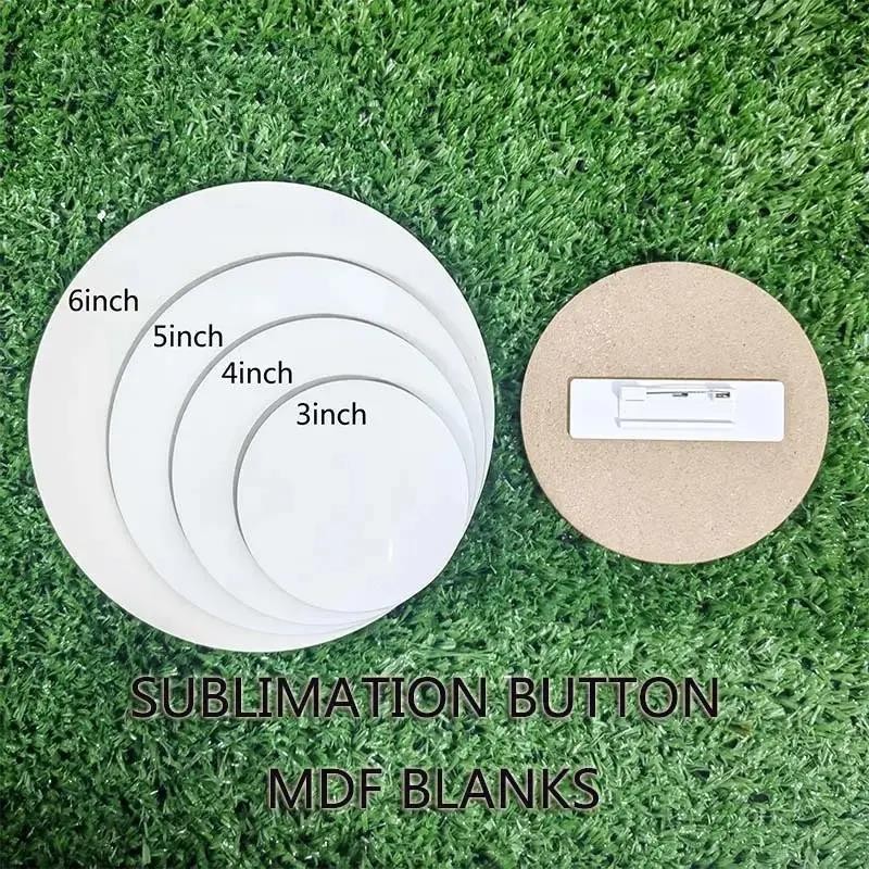 

Free Shipping 20pcs 3/4/5/6 Inch Blank Sublimation Printing Round Name Pin Badges For Salesperson Waiter ID Name Tag Button Pin