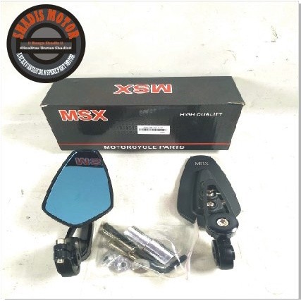 Spion Jalu Motor Merk MSX Model Oval Warna Hitam Spion Jalu Stang ALL Motor