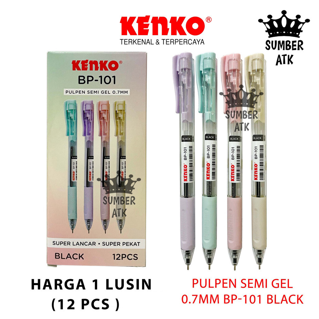 

TERLARIS Pulpen Semi Gel Pena KENKO BP-101 0.7 mm