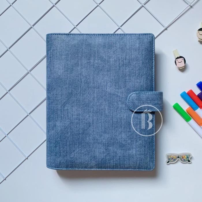 

Binder READY Motif Denim size 26ring B5 20ring A5 Premium Planner - blue, 26ring B5