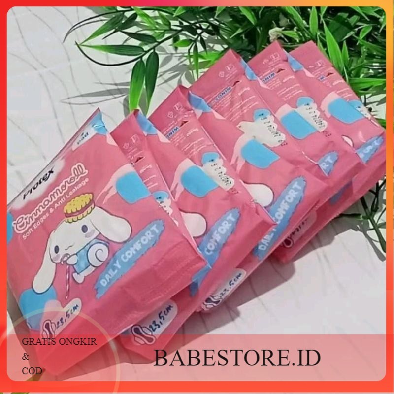 Lebih Murah 5 Renteng isi 50 Pad Hers Protex Cinnamoroll Pembalut Wanita Kemasan Renteng