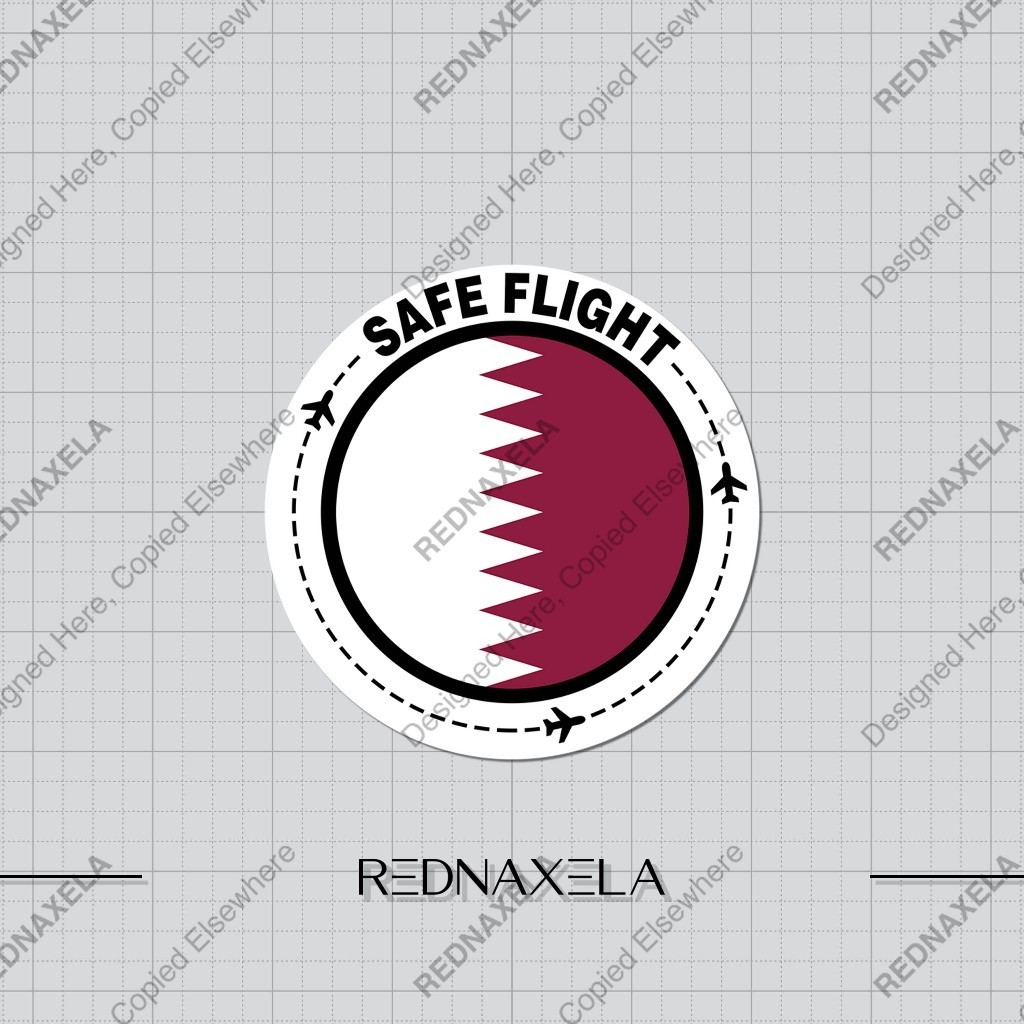

Stiker Vinyl Safe Flight Country Qatar Stiker Koper Outdoor Waterproof Sticker