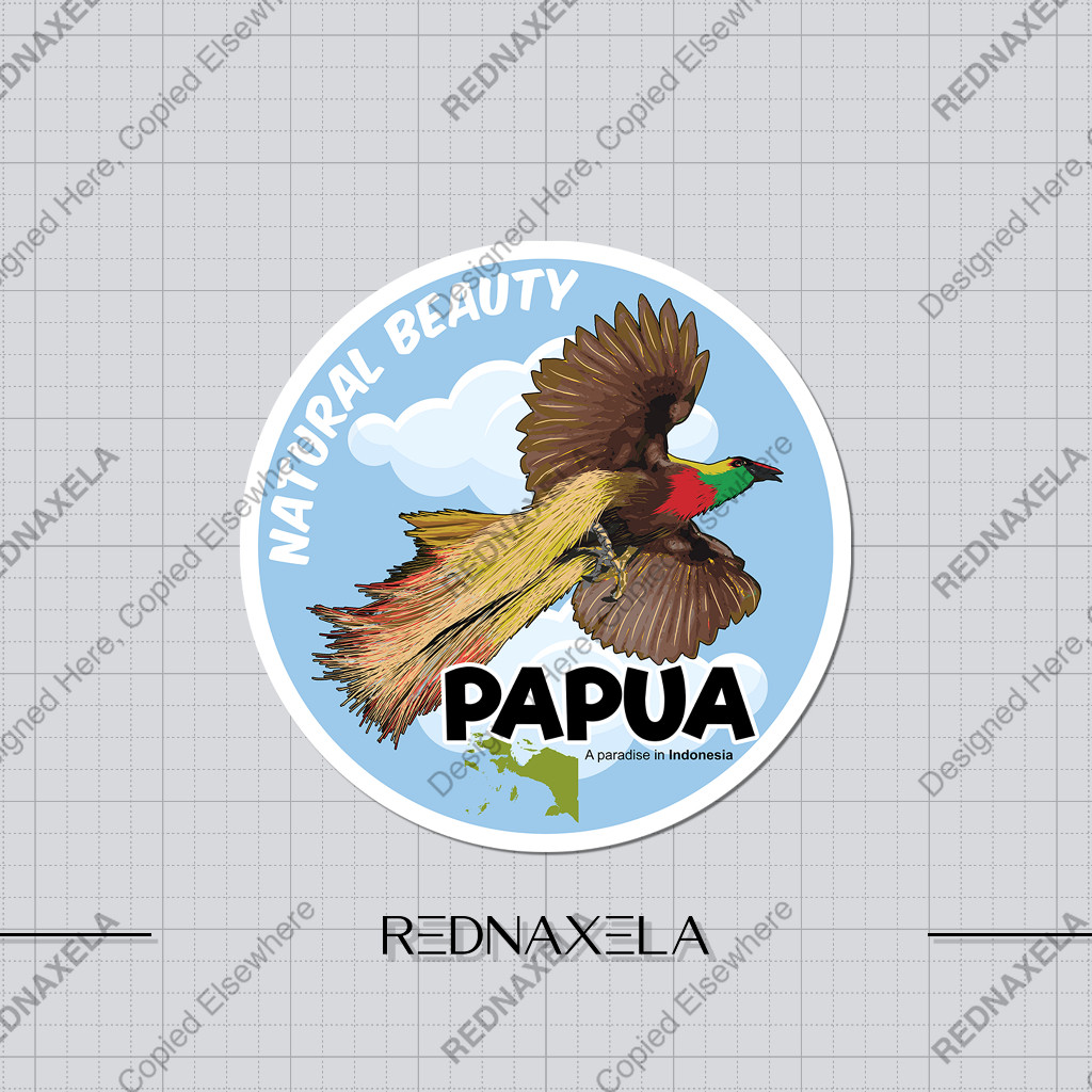

Stiker Vinyl Papua: A Paradise in Indonesia Waterproof Travel Sticker