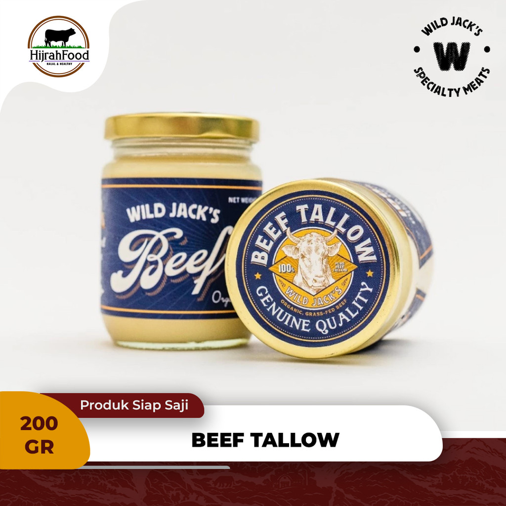 Wild Jack's Beef Tallow ~ Grass-fed Beef Tallow - 200 gram