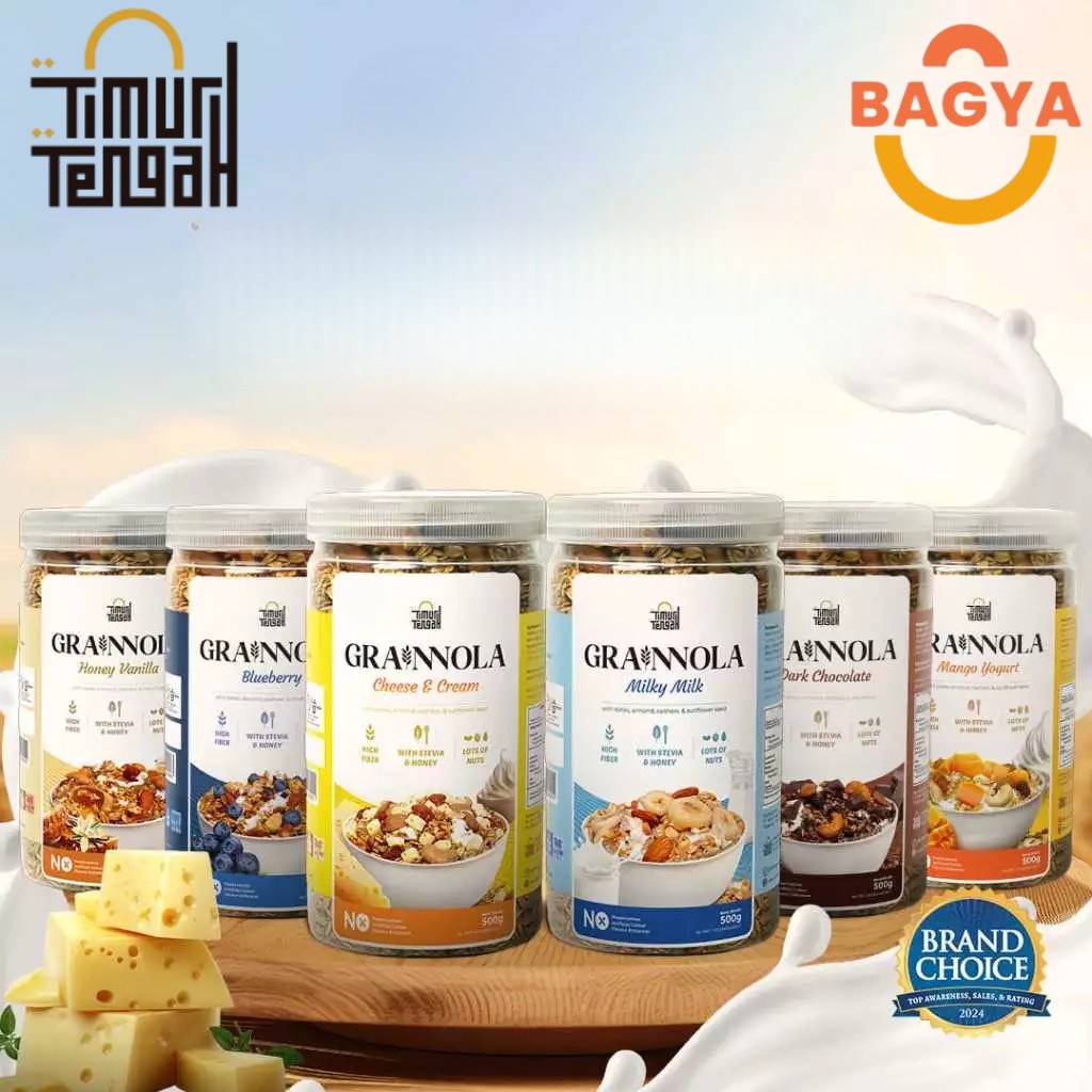 

Timur Tengah Grainnola 500 gr Granola Cemilan Sehat Rendah Kalori Diet Sehat Tinggi Serat