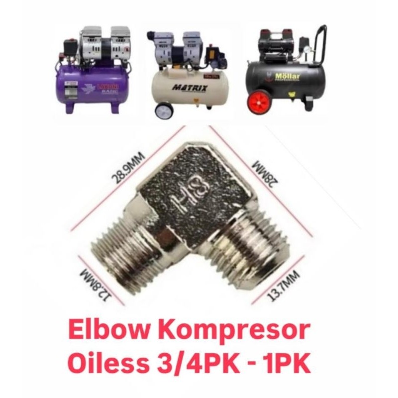 Knie Elbow Kompresor Silent Oiless - Sparepart Kompresor