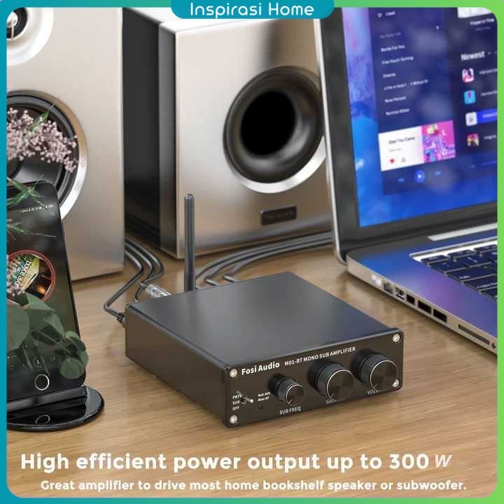 Fosi Audio Subwoofer Amplifier Mono Channel 300W TDA7498E - M01-BT