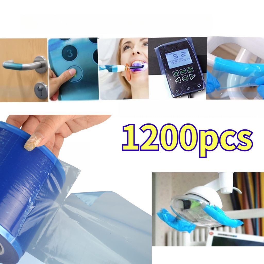 1200Pcs Dental Protective Film / Film Penghalang / Plastik Sterilisasi Film Blue / Barrier Film