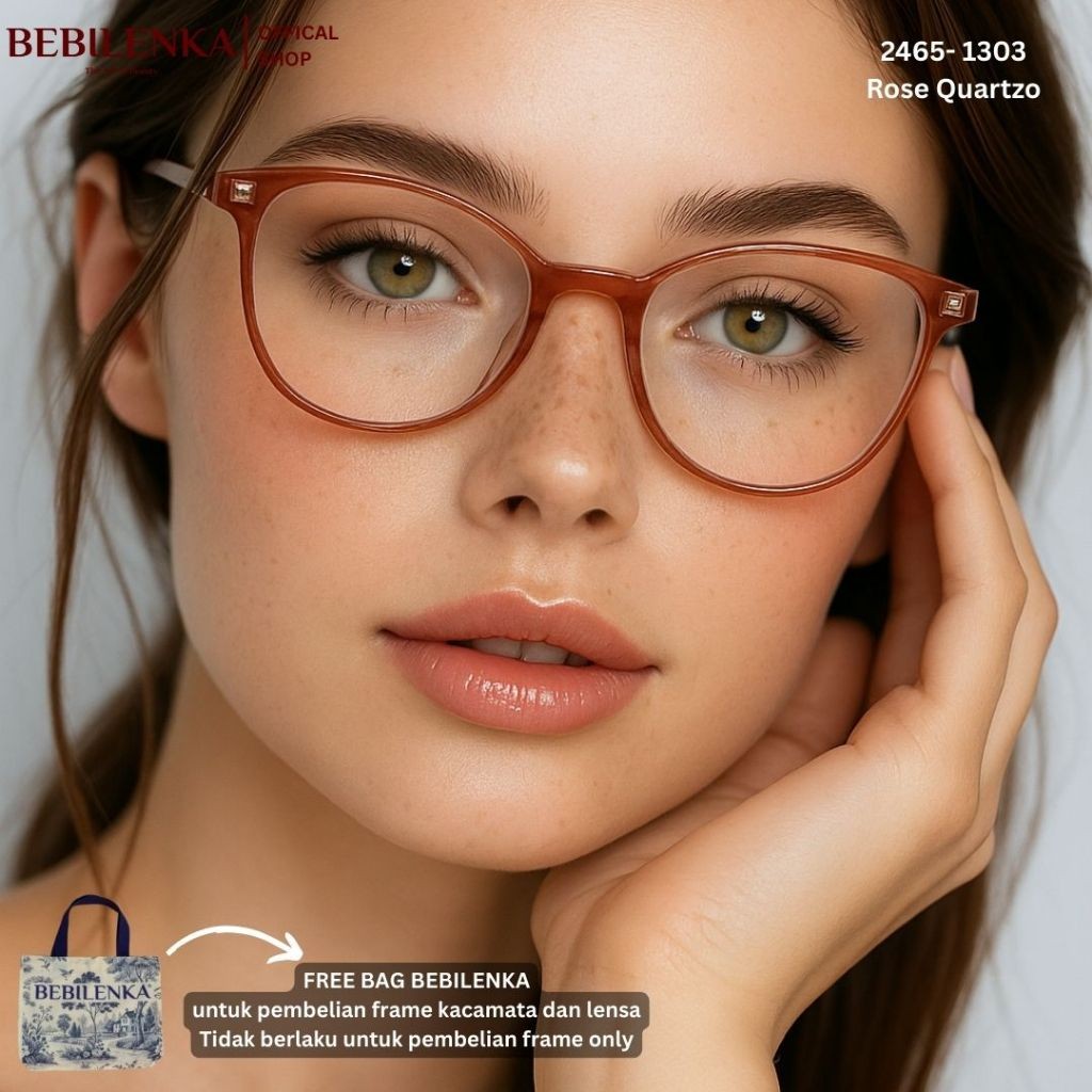 Kacamata Bebilenka Kode 2465 - 1303 Free Bag Bebilenka Tas Kacamata Korea Kotak Kacamata Gaya, Kacam