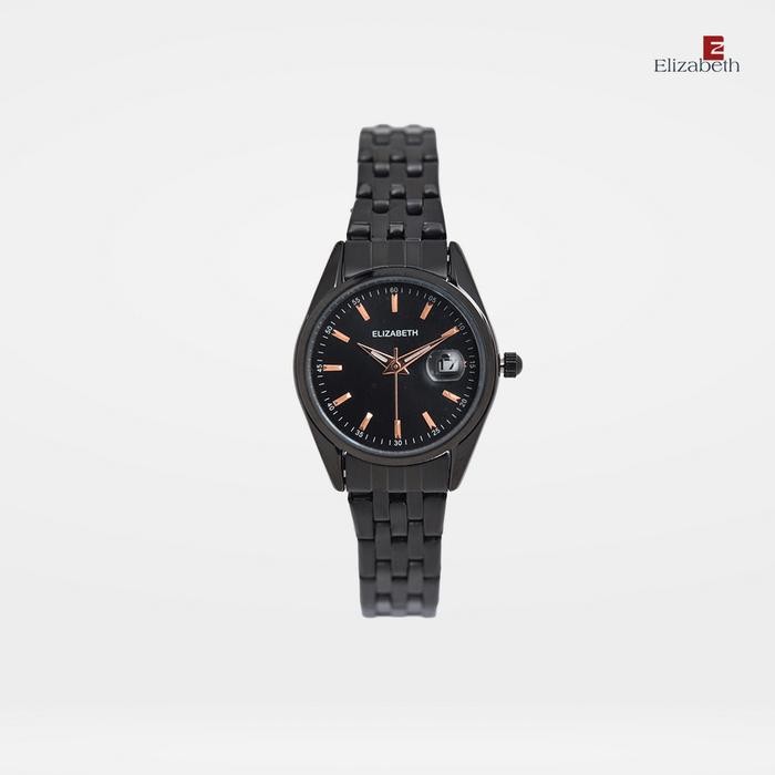 ORIGINAL Jam Tangan Wanita - Elizabeth | Chain Strap 2201-0945 - Black