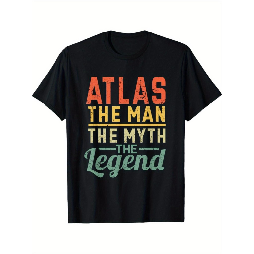Kaos T-Shirt Mitologi Yunani Atlas Nama Mitologi Pria