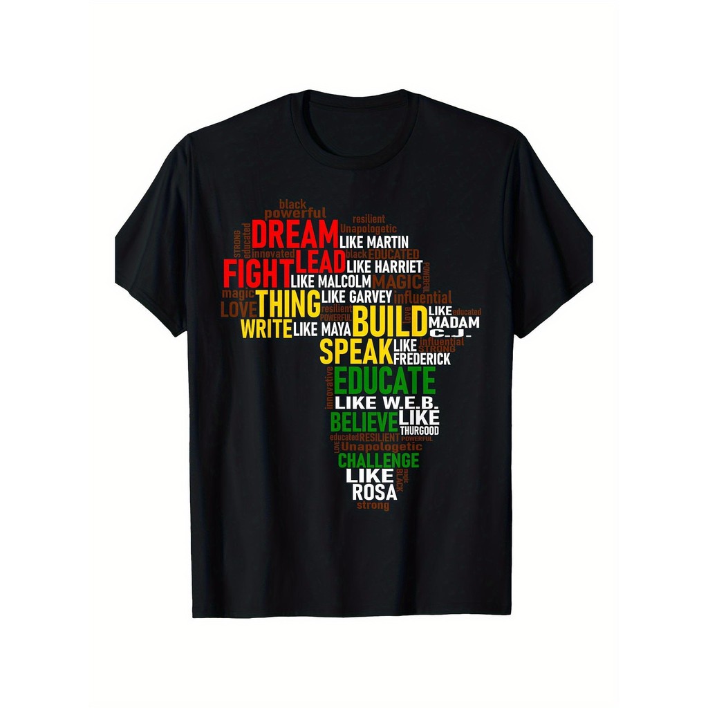 Kaos Pria Katun 220gr - Kaos Pride Afrika, Kaos Hitam Sejarah