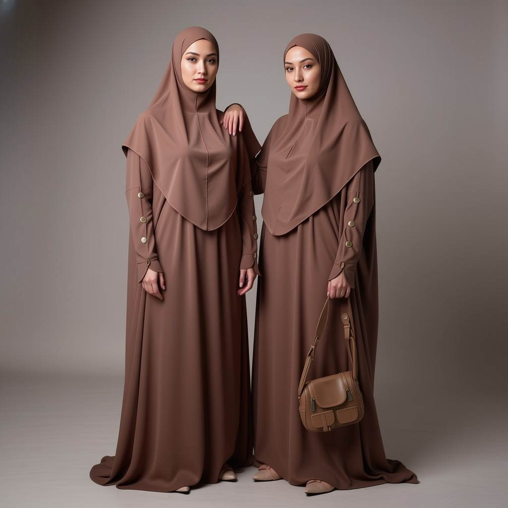Hanna Zara - Mecca Set 3in1 Abaya Jersey Premium | Gamis Batwing Terbaru Busui Friendly Zipper Depan