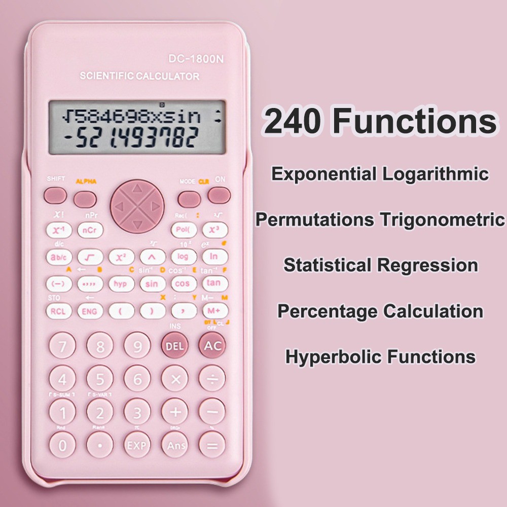 

240 Functions Engineering Scientific Calculator Standard Multifunction Function Calculator School Office Supplies