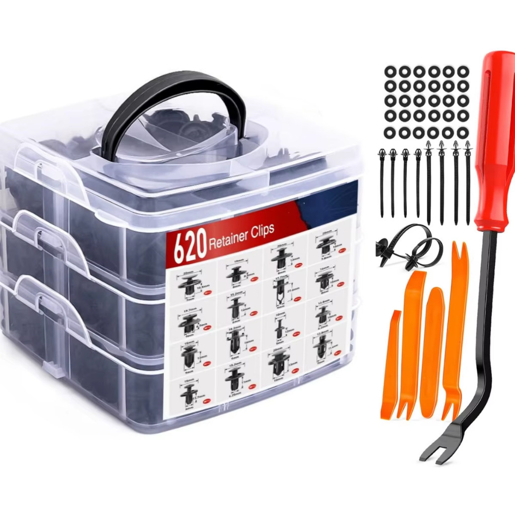 【620PCS】Klip Bumper Mobil/Universal Baut Rivet Clip Plastik Kancing Pengikat Body Frame /Bumpers Mot