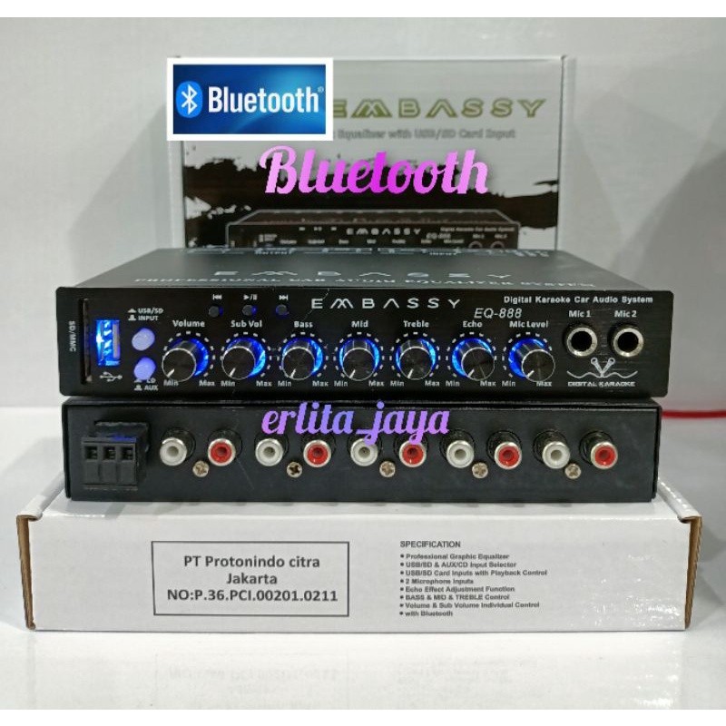 Parametrik Embassy EQ-888 Bluetooth USB/MMC Subwoofer