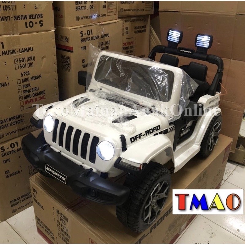 Mobil Aki Anak PMB JEEP Rubicon Off Road 8288 M8288 Mainan Anak Remot Murah Rc Bisa Dinaiki