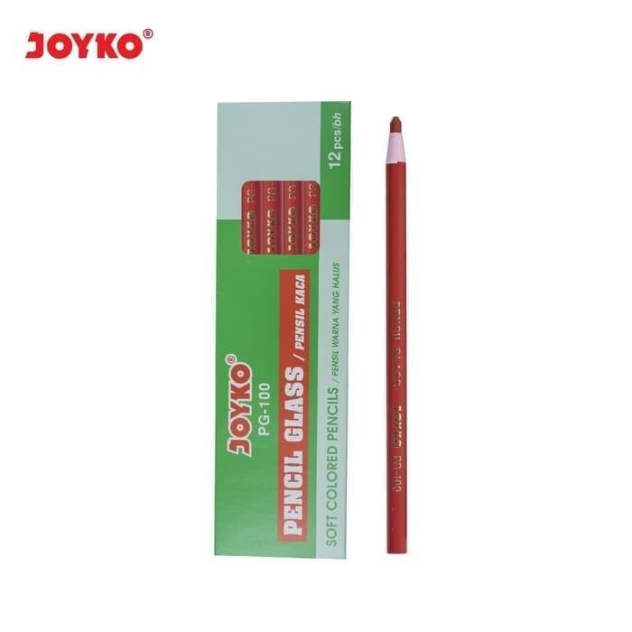 

Pencil DEMATOGRAPH Glass Pensil Kaca MERAH Joyko PG-100 1 Box 12 Pcs by Radhiant official