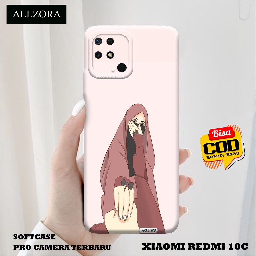 ALLZORA - Case Hp Xiaomi Redmi 10C - Fashion Case Hijab - Softcase Xiaomi Redmi 10C Terbaru - Casing