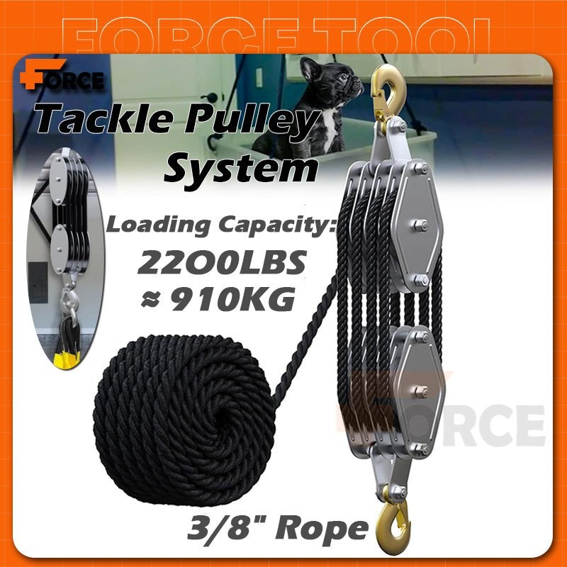 7:1 tali blok katrol hemat tenaga kerja kerekan katrol tangan derek pengangkat manual