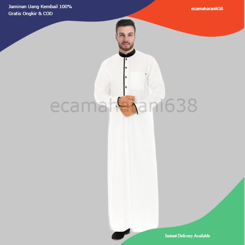 Jubah Pria Toyobo Thobe Jubah Gamis Pria MUslim Abu Mansur Baju Muslim Pria Jubah Pria Thobe Toyobo 