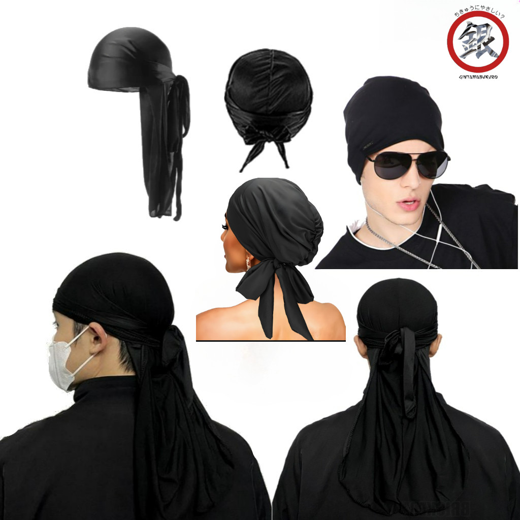 Ekor Panjang Durag Durag Kepala Hip Hop Bandana Durag Silk Ikat Kepala Pirate Hat Chemo Cap Hip Hop 