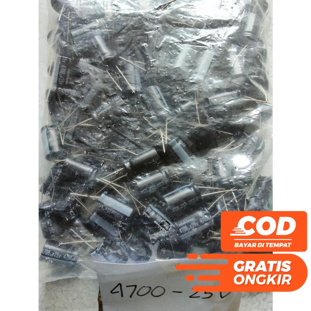 CAPASITOR ELCO ELKO 4700UF 25 UF 4700UF 25 VOLT