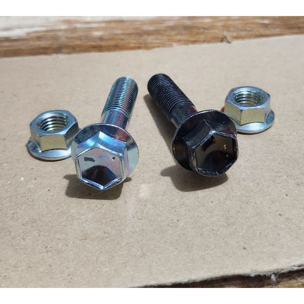 Murah Set Baut Mur Flange M10x45 Kunci 14 / Baut Topi 14 panjang 4,5cm set mur