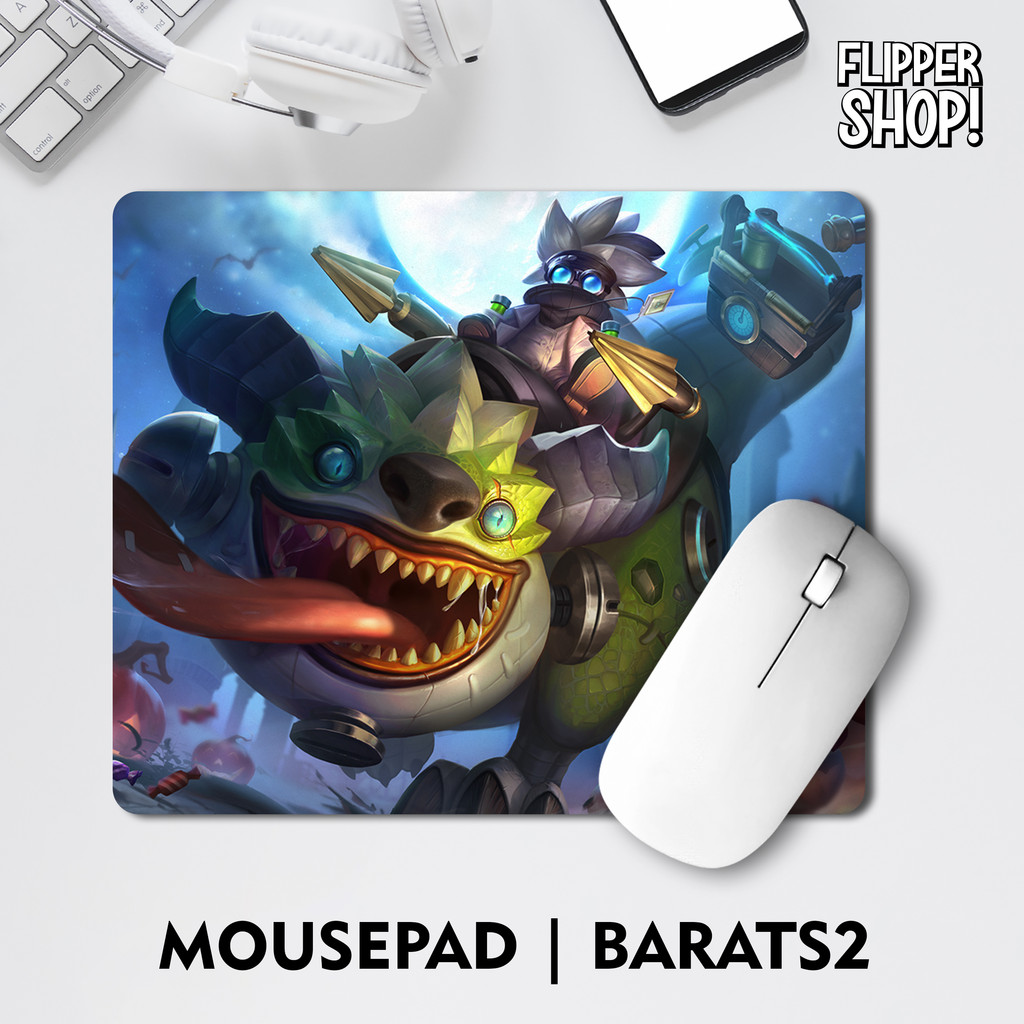 Mousepad Motif Hero Franco & Barats Alas Mouse Pad Anti Slip Gaming