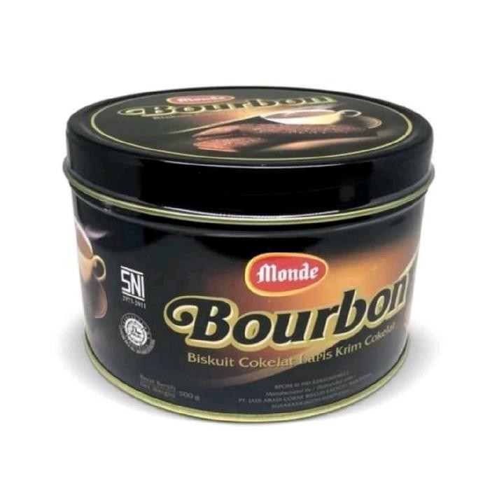 Monde bourbon biskuit coklat 500gr kaleng