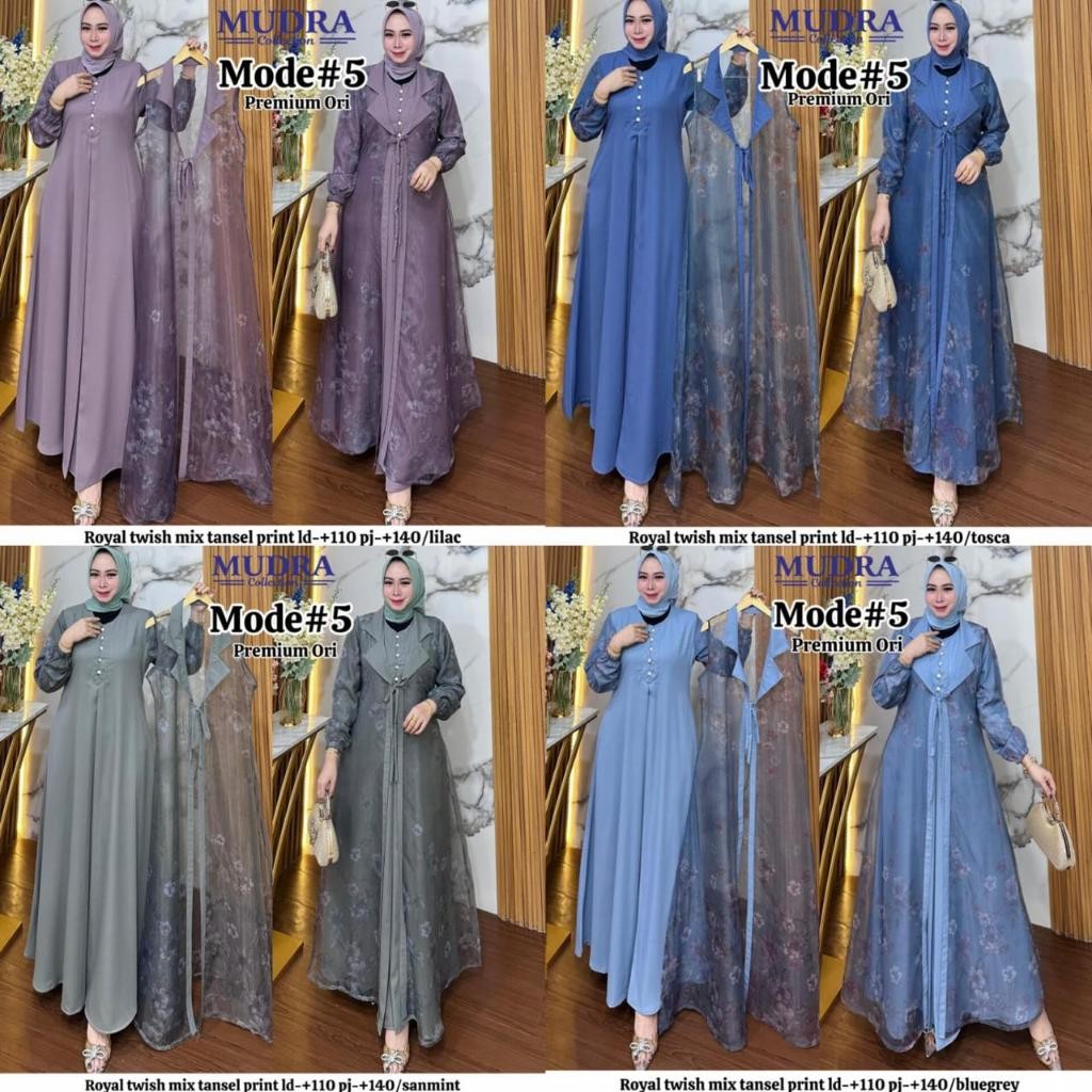 AG0IBE Pakaian CasuaL Wanita MODE 5 DRESS  From MuDRa