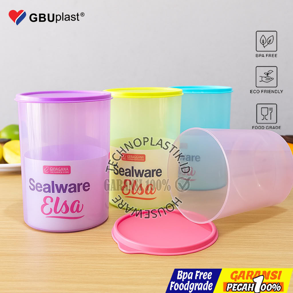 Gbu Sealware Elsa Round/Toples Kedap Udara Serbaguna Bulat Size Xl 4000 Ml