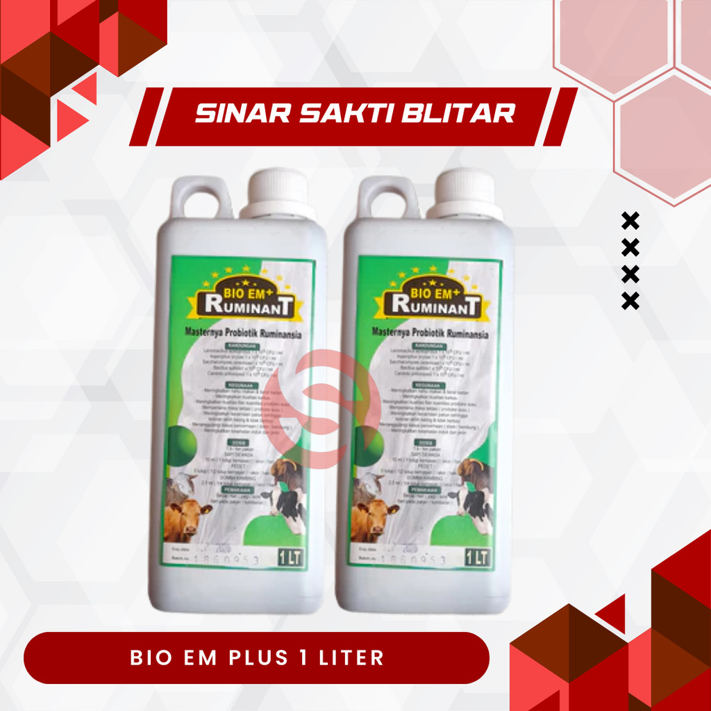 BIO EM PLUS RUMINANT 1 LITER - Pakan Sapi Domba Kambing Untuk Fermentasi Pakan