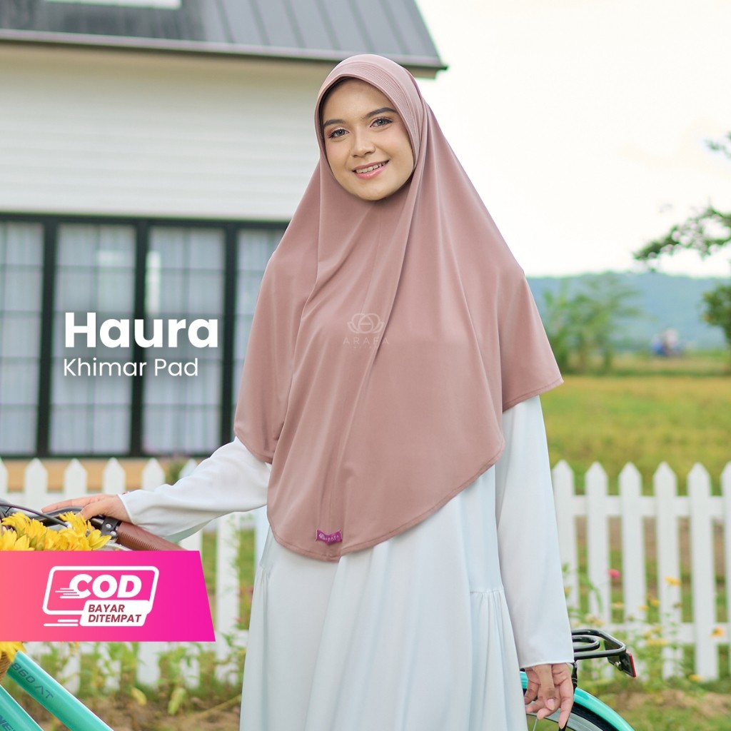 FERTUSHOP  Arafa Hijab - Khimar Haura | Bergo Instan Jersey Premium | Hijab Pet Tebal Syari | Kerudu