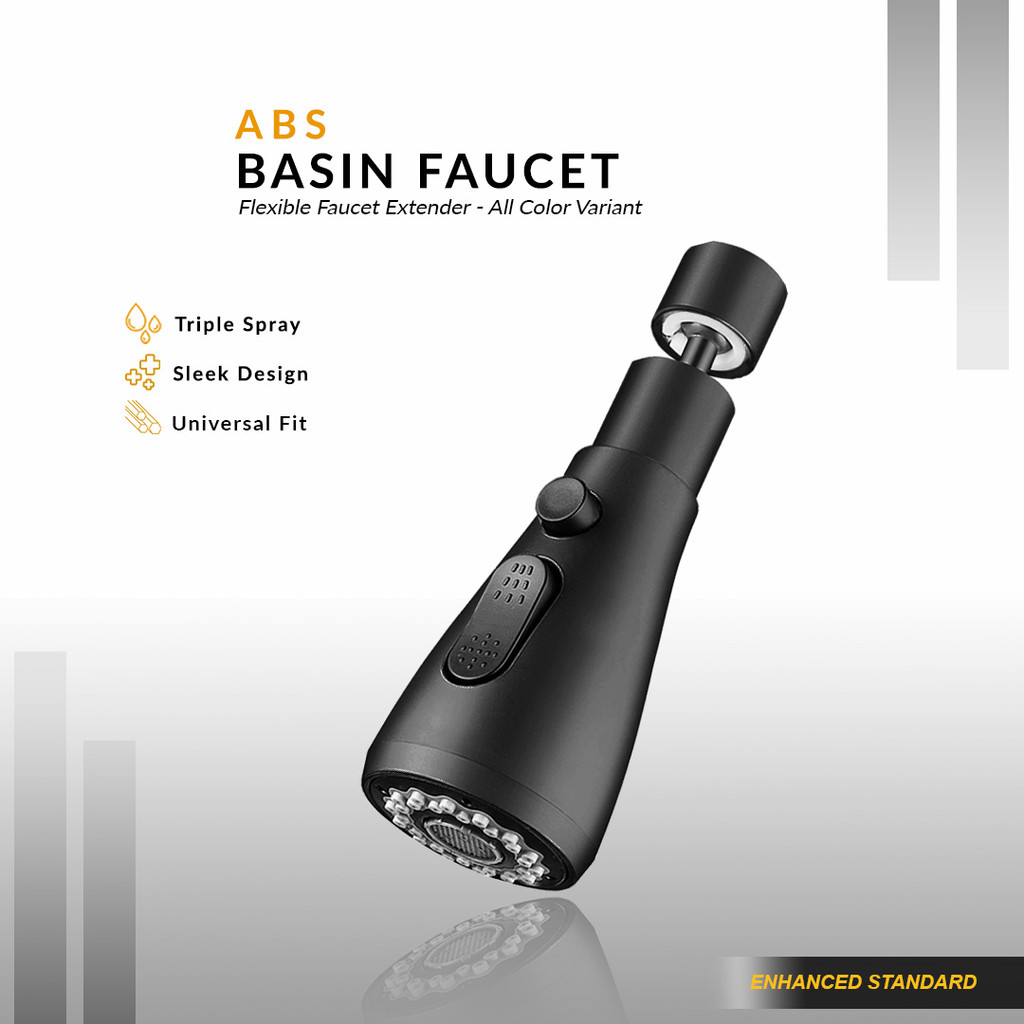 Kepala Extender Kran Flexible 3 Mode ABS