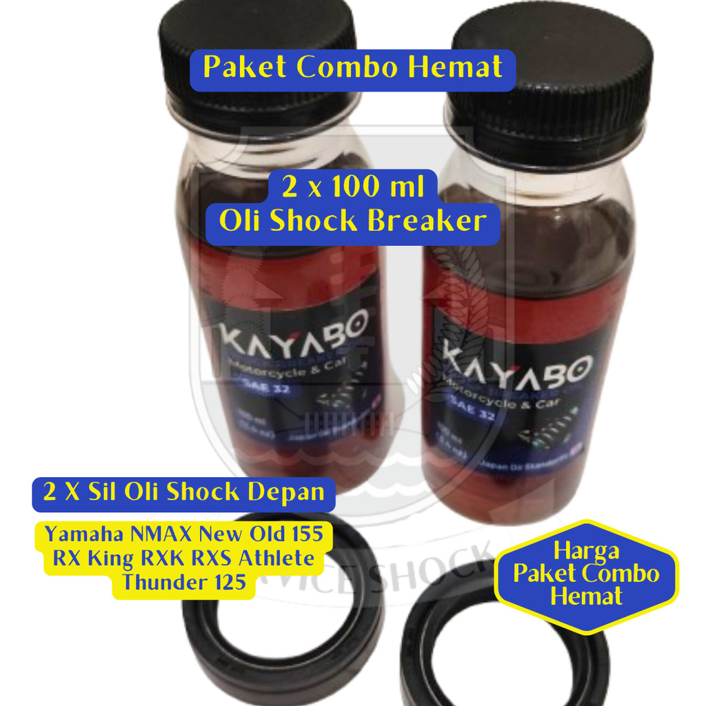 Paket Combo Hemat Oli & Sil Oli Shock Depan Yamaha NMAX New Old 155 Aerox RX King RXK RXS Athlete Th