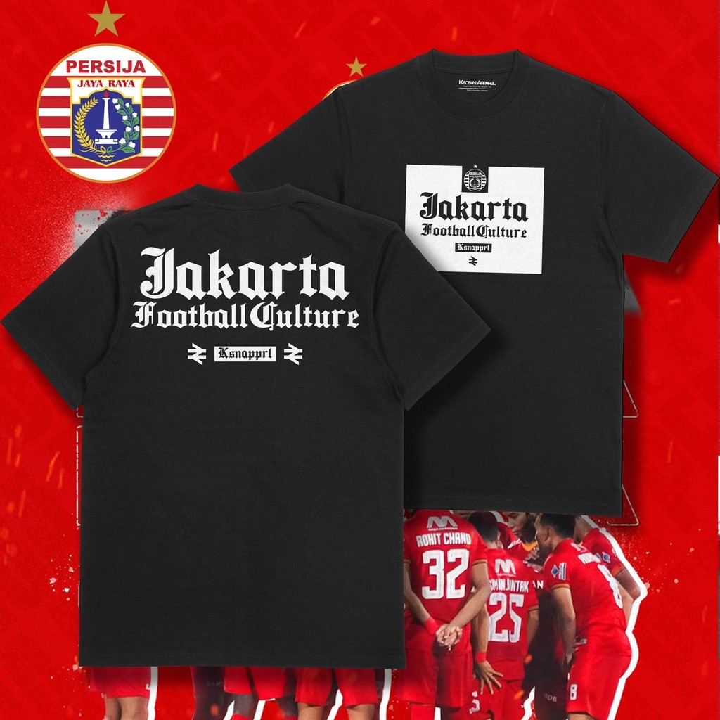 Kaos Persija Jakarta "Jakarta Football Culture" - Kaos Supporter Persija/Jack Mania/Kaos distro pers