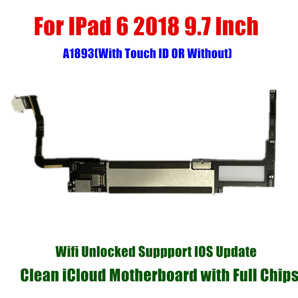 Clean iCloud A1893 Wifi Version NO ID Account Logic Boards For IPad 2018 9.7 In 6th Motherboard With