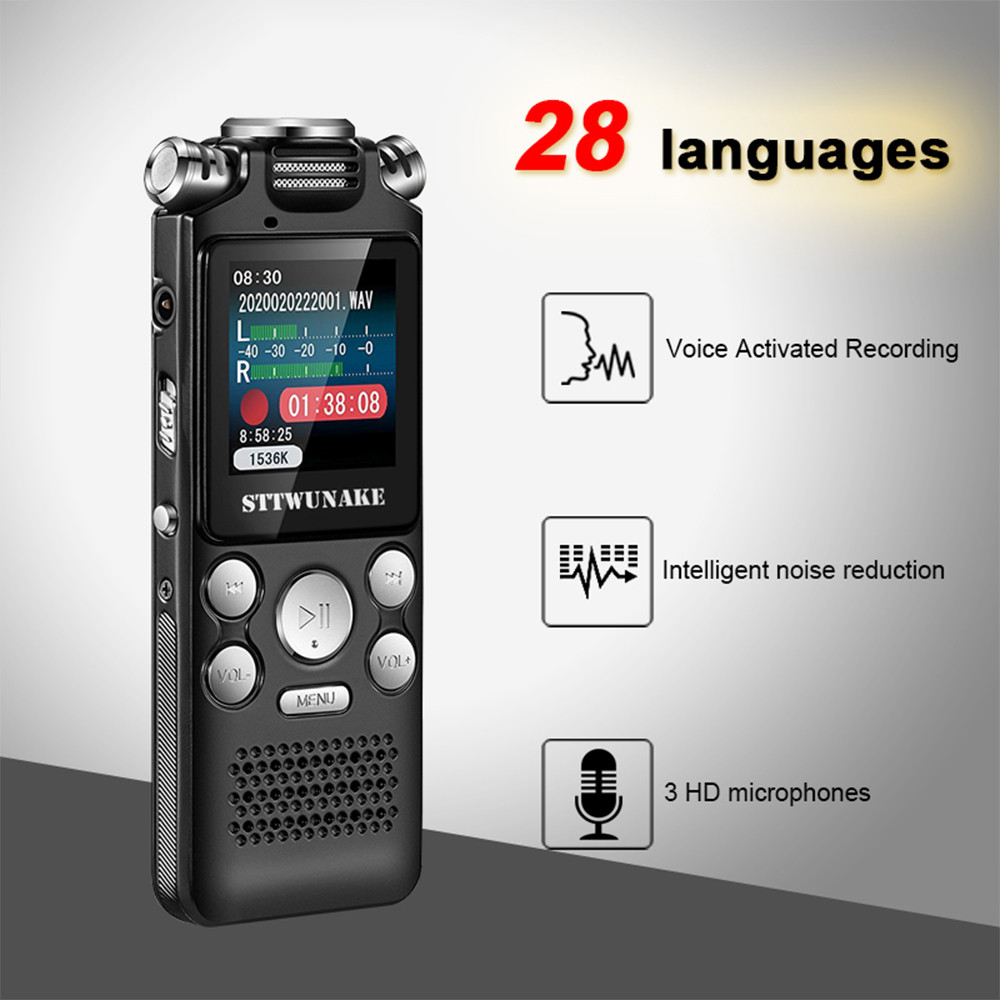 Professional Voice Activated Digital Audio Voice Recorder 8GB 16GB 32G Noise Cancelling Recording PC