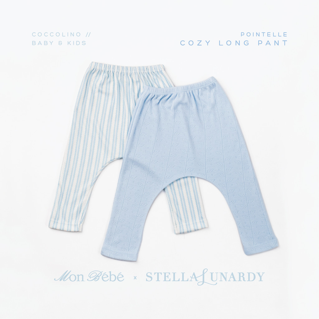 ADRIANSYAH99_ Mon Bébé x Stella Lunardy - Coccolino Baby & Kids POINTELLE Cozy Long Pants Pack  / Ba