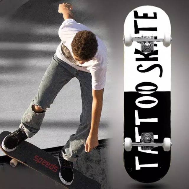 Skateboard profesional dewasa adult remaja XL kayu fullset 3108PU